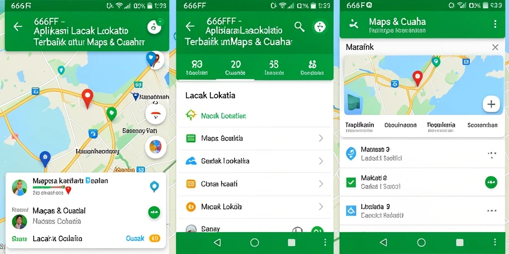 Antarmuka aplikasi 666FF yang memudahkan pelacakan lokasi.