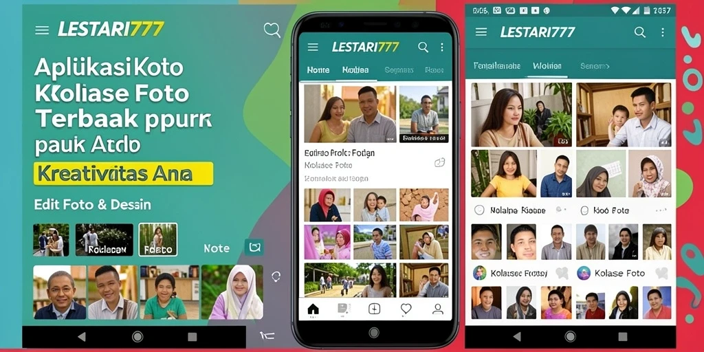 Tampilan antarmuka <strong>LESTARI777</strong> yang menarik dan intuitif untuk Kolase Foto.