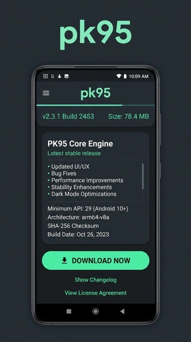 Tampilan halaman APK pk95