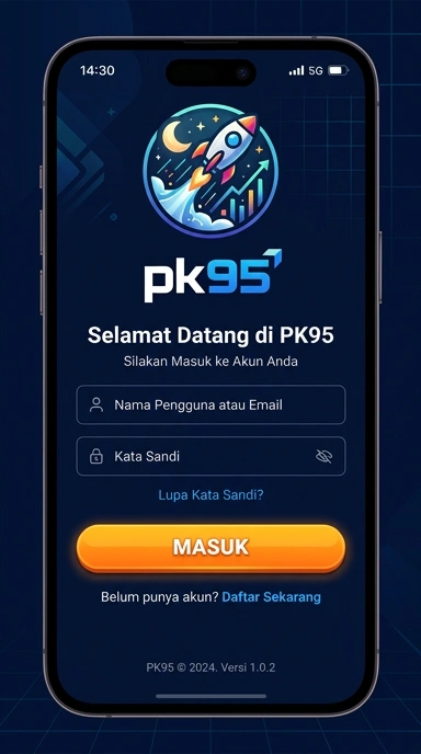Tampilan halaman login pk95